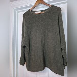 Loft Olive Green Knit Sweater - Women's XL